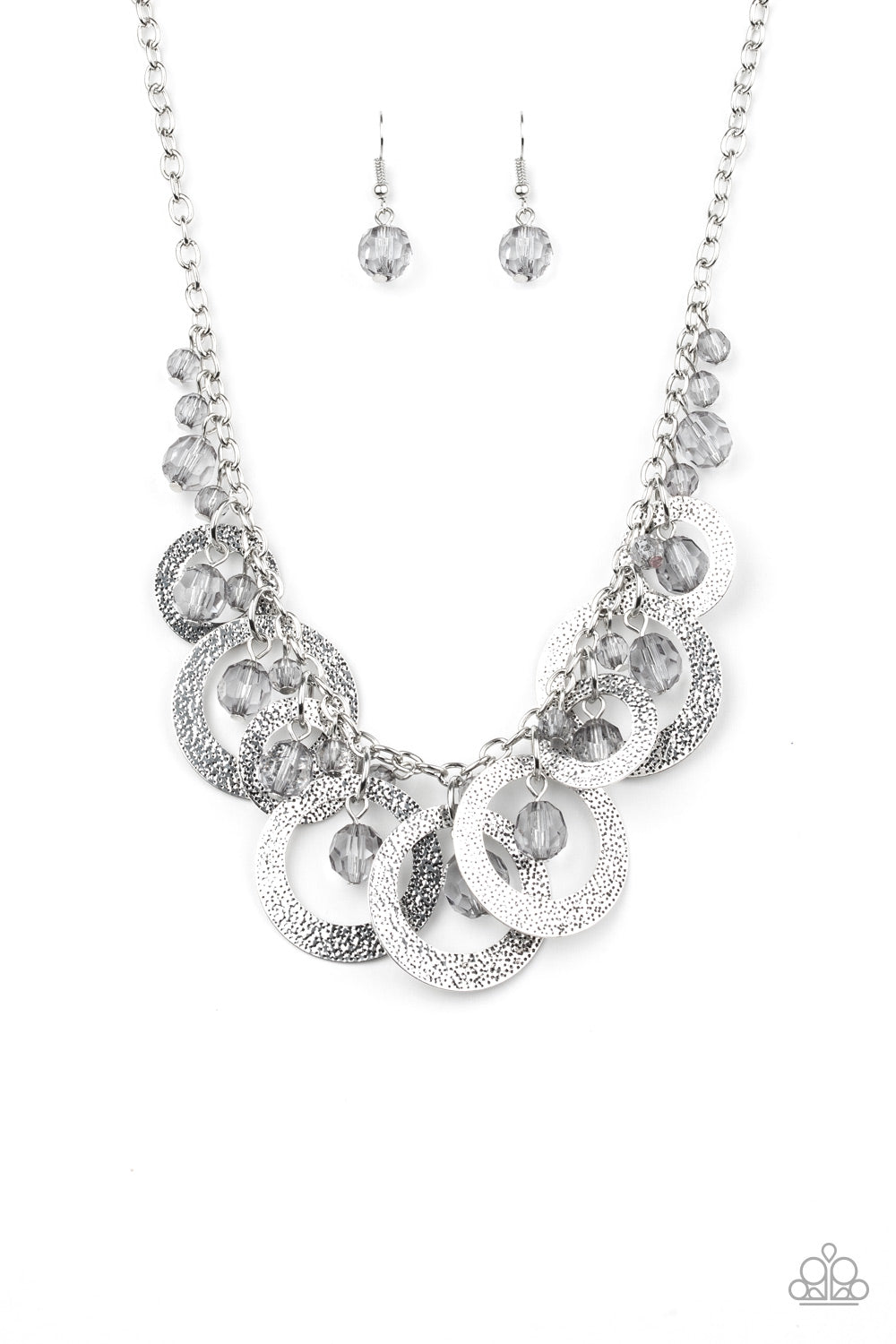 Turn It Up - Silver-Paparazzi Necklace (#1599)