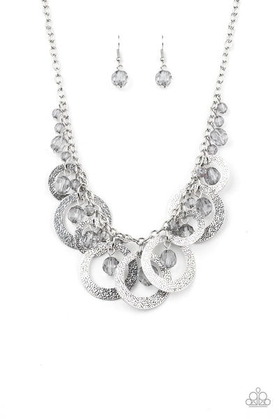 Turn It Up - Silver-Paparazzi Necklace (#1599)