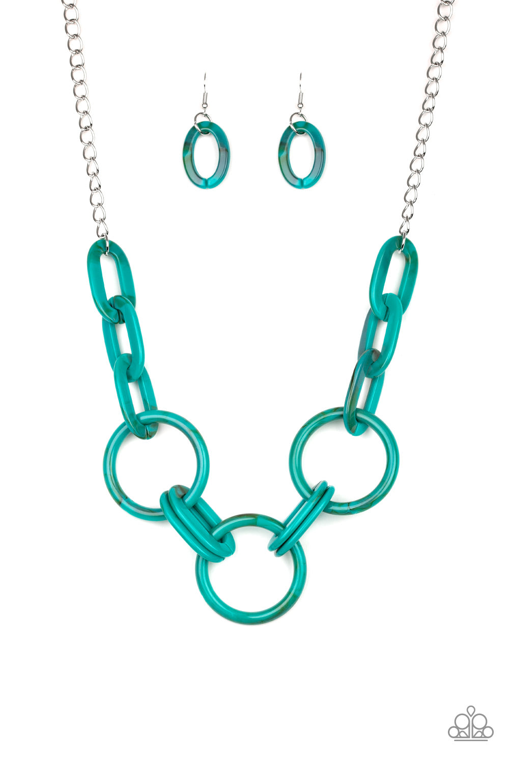 Paparazzi Acrylic Necklace - Turn Up The Heat - Blue (PZ-112)
