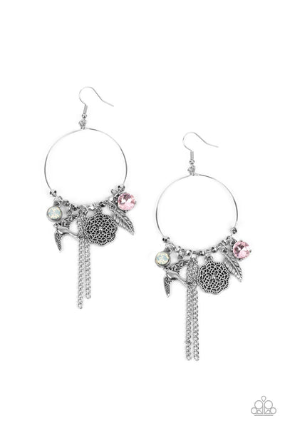 TWEET Dreams - Pink Paparazzi Earrings (#4105)