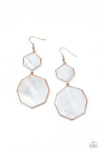 Vacation Glow - Rose Gold Paparazzi Earrings