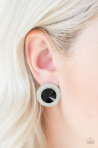 What Should I BLING? - Black - Paparazzi Earrings (#2230)