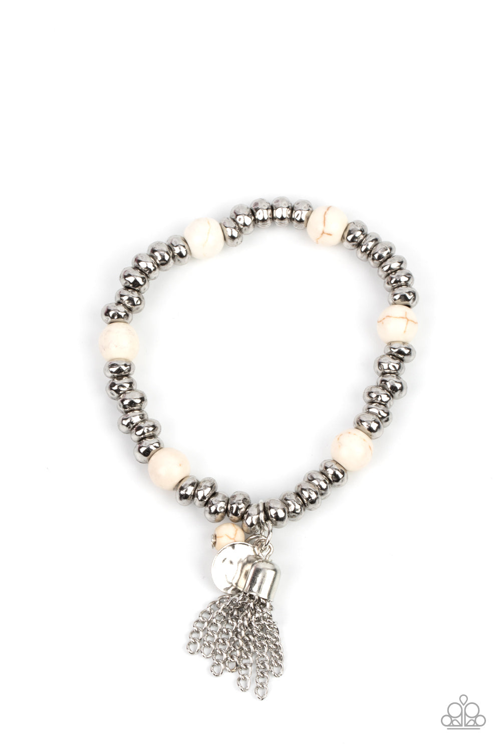 Whimsically Wanderlust - White Paparazzi Bracelet