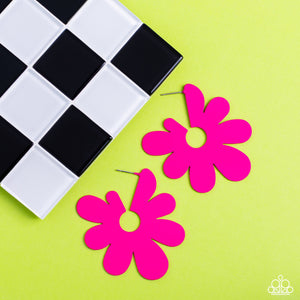 Flower Power Fantasy - Pink Paparazzi Earring (532)