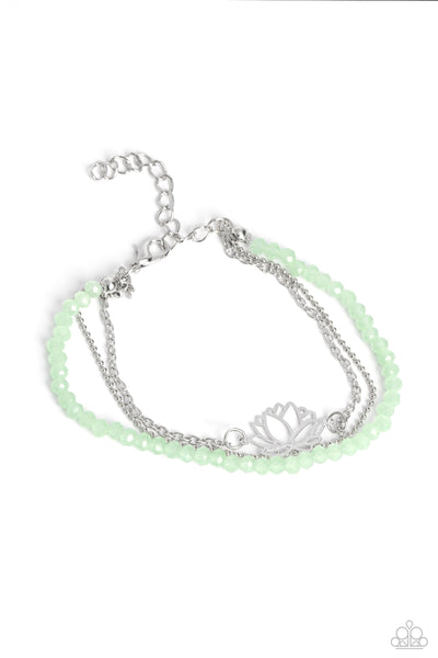 A LOTUS Like This - Green Paparazzi Bracelet (5142)