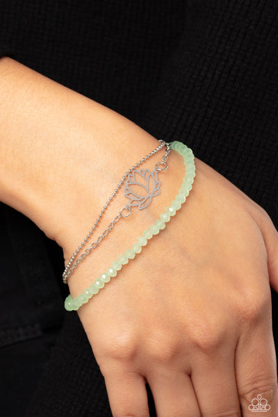 A LOTUS Like This - Green Paparazzi Bracelet (5142)