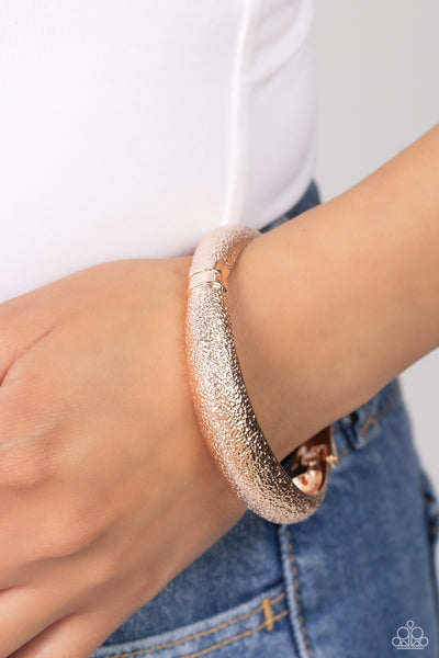 Rippling Reunion - Rose Gold Paparazzi Bracelet (#5371)