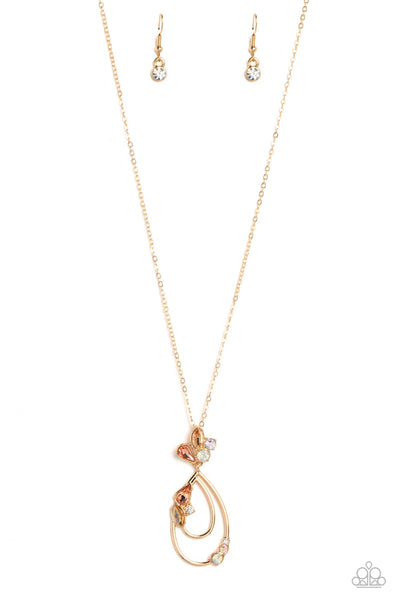 Sleek Sophistication - Gold Paparazzi Necklace (#5369)