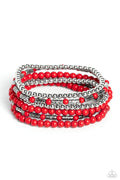 Mythical Magic - Red Paparazzi Bracelet (PZ-5386)