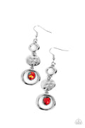Marble Montage - Red Paparazzi Earring (5053)