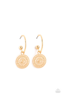 Mandala Maiden - Gold Paparazzi Earring (#3431)