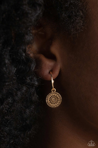 Mandala Maiden - Gold Paparazzi Earring (#3431)