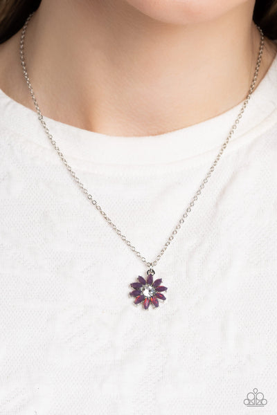 Daisy Diva - Purple Paparazzi Necklace (#5443)