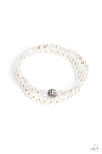 Countess Cutie - White Paparazzi Bracelet (#1584)