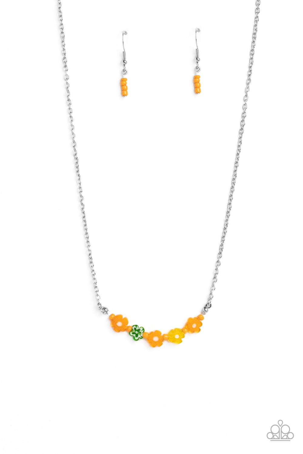 BOUQUET We Go - Orange Paparazzi Necklace (#2143)