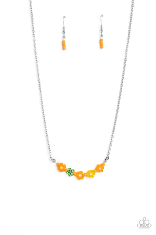 BOUQUET We Go - Orange Paparazzi Necklace (#2143)