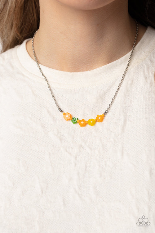 BOUQUET We Go - Orange Paparazzi Necklace (#2143)