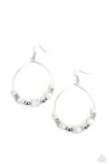 Cats Eye Charisma - White Paparazzi Earring (PZ-5034)