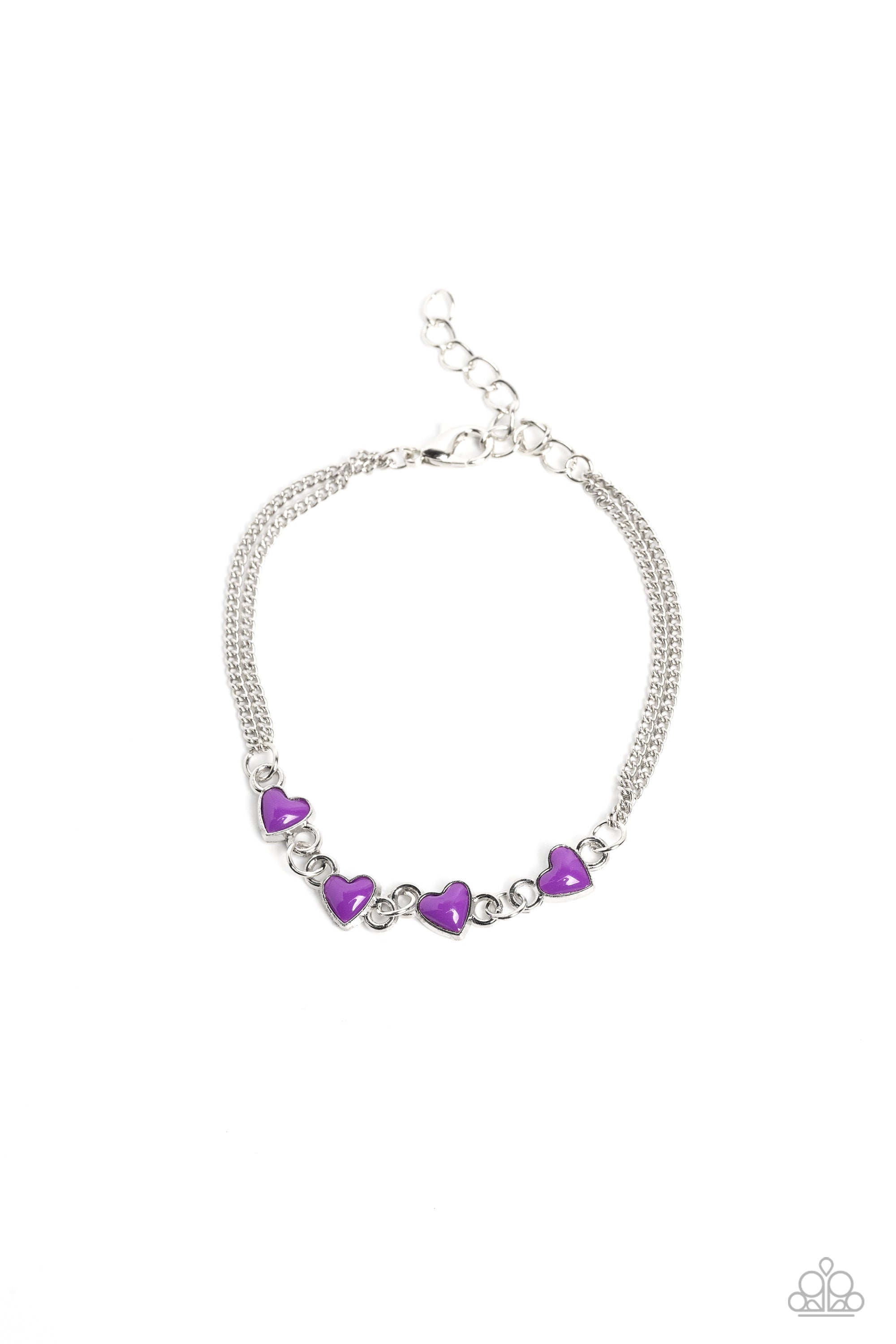 Smitten Sweethearts - Purple Paparazzi Bracelet (#1948)
