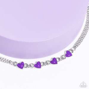Smitten Sweethearts - Purple Paparazzi Bracelet (#1948)