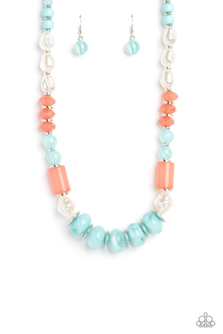 A SHEEN Slate - Blue Paparazzi Necklace (S049)