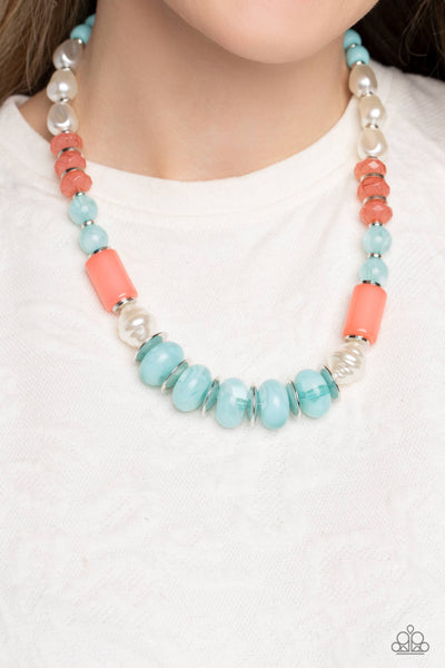 A SHEEN Slate - Blue Paparazzi Necklace (S049)