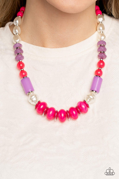 A SHEEN Slate - Pink Paparazzi Necklace (S042)