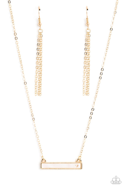 Devoted Darling - Gold Paparazzi Necklace (#5404)