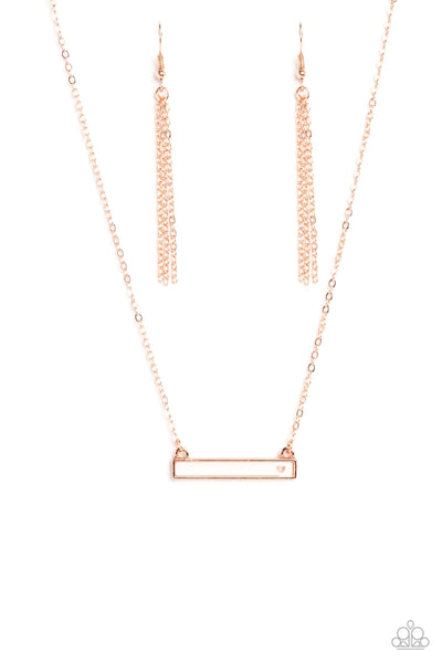 Devoted Darling - Copper Paparazzi Necklace (#4154)