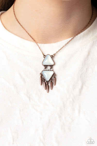 Under the FRINGE - Copper Paparazzi Necklace (2025)