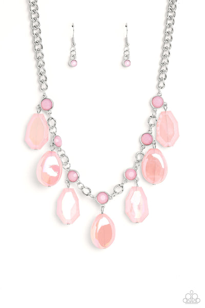 Maldives Mural - Pink Paparazzi Necklace (#4216)