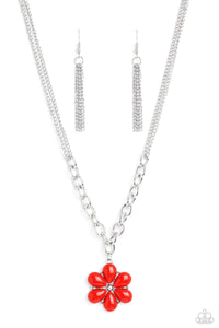 Dazzling Dahlia - Red Paparazzi Necklace (5143)