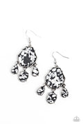 Organic Optimism - Black Paparazzi Earring (PZ-1242)