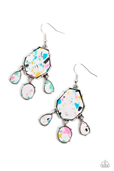 Organic Optimism - White Paparazzi Earring