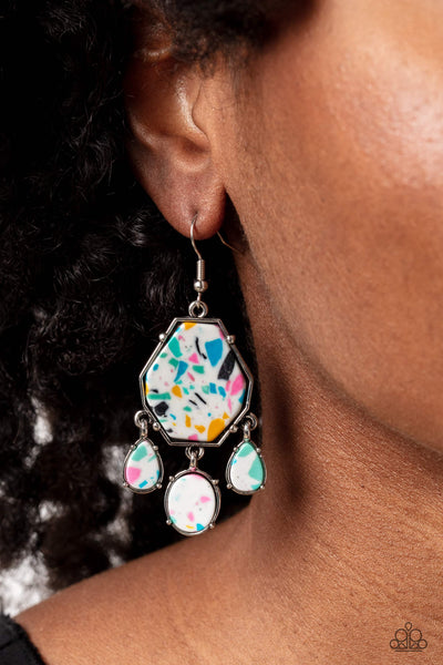 Organic Optimism - White Paparazzi Earring