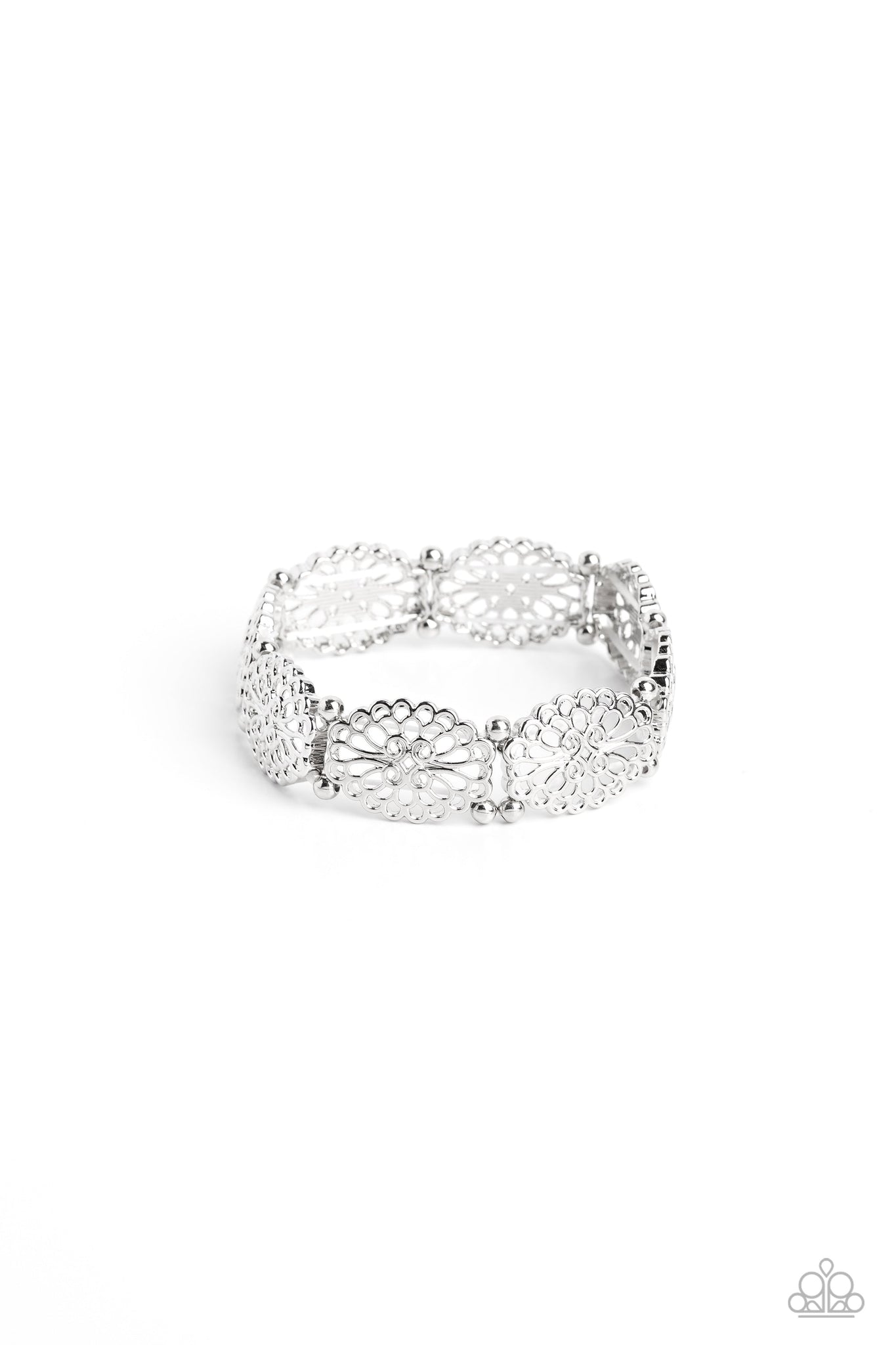 Curly Chic - Silver Paparazzi Bracelet (#3701)