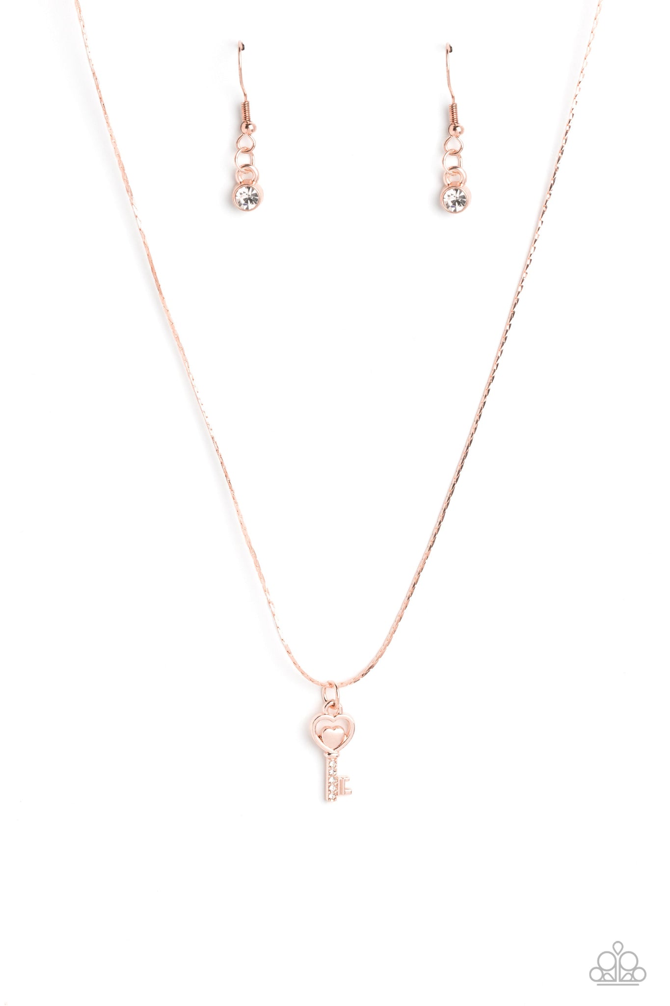 LOVE-Locked - Rose Gold Paparazzi Necklace (#846)