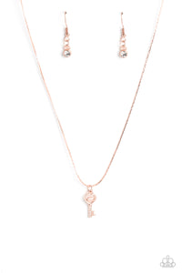 LOVE-Locked - Rose Gold Paparazzi Necklace (#846)