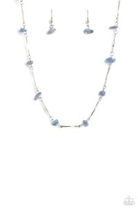 Chiseled Construction - Blue Paparazzi Necklace (#2104)