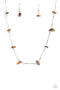 Chiseled Construction - Brown Paparazzi Necklace (#4840)