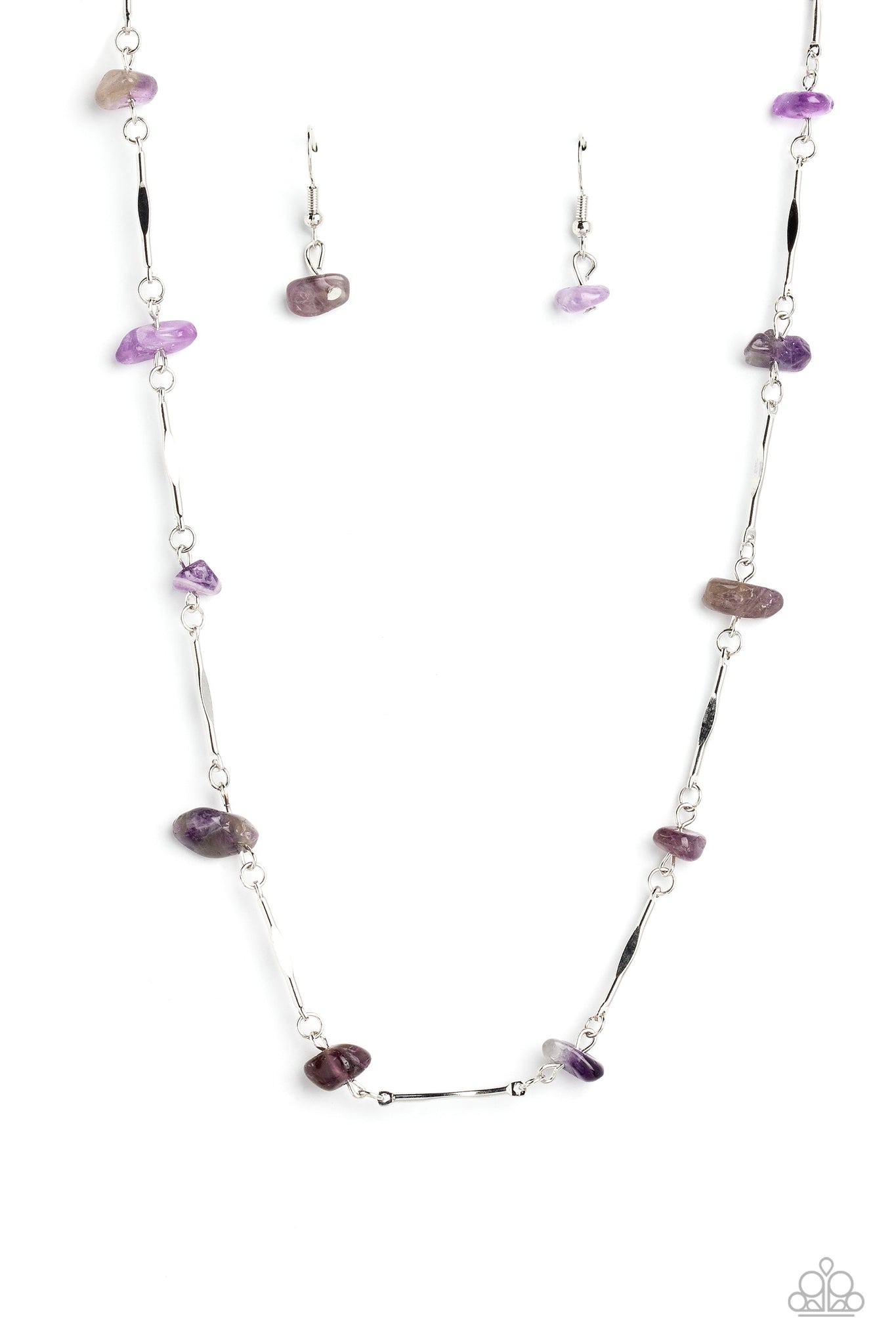 Chiseled Construction - Purple Paparazzi Necklace (5134)