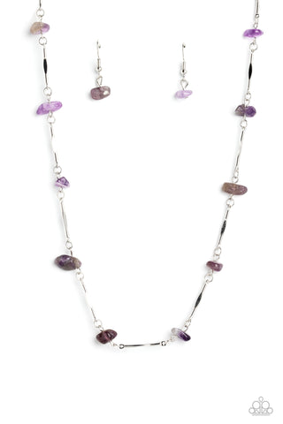 Chiseled Construction - Purple Paparazzi Necklace (5134)