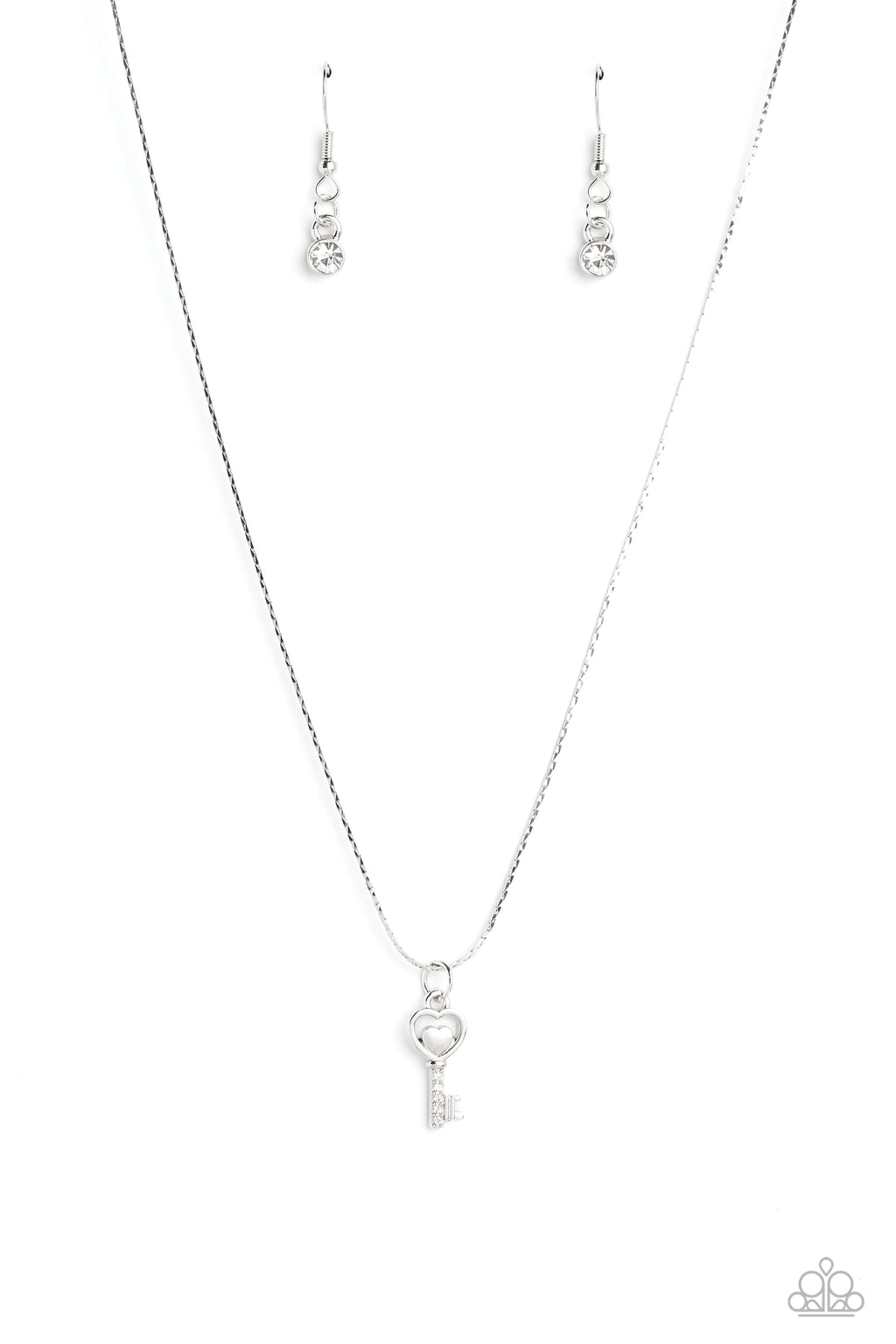 LOVE-Locked - White Paparazzi Necklace (PZ-5211)