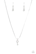 LOVE-Locked - White Paparazzi Necklace (PZ-5211)