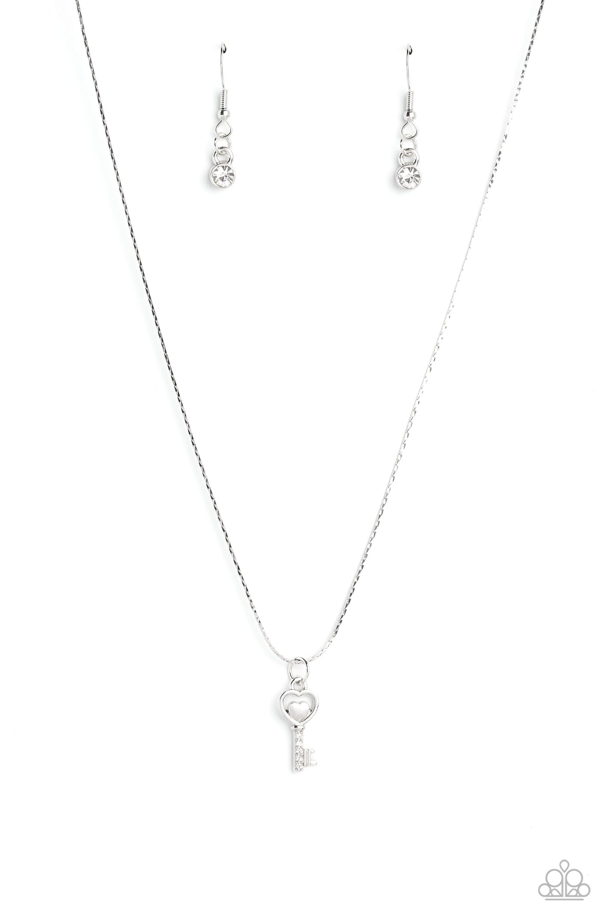 LOVE-Locked - White Paparazzi Necklace (PZ-5211)