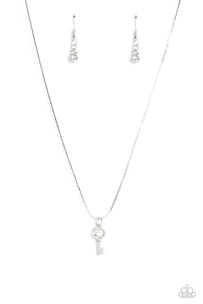 LOVE-Locked - White Paparazzi Necklace (#1021)