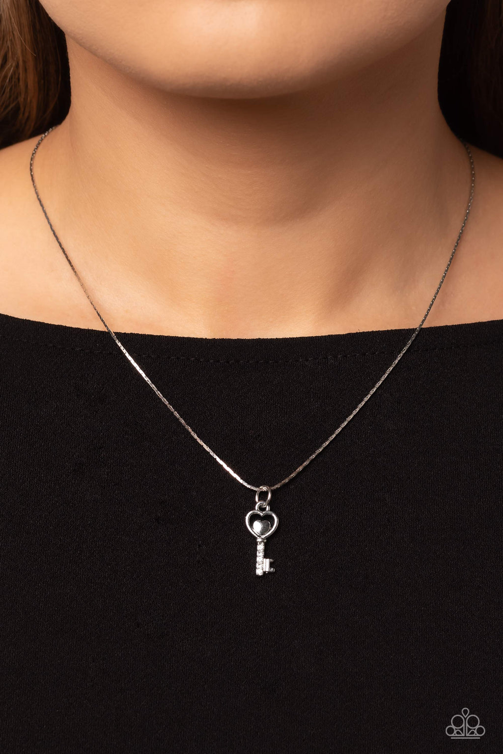LOVE-Locked - White Paparazzi Necklace (PZ-5211)