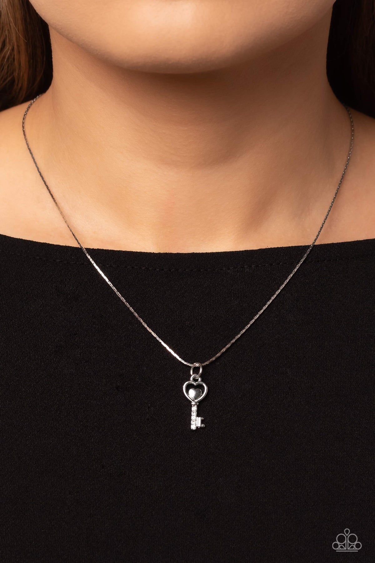 LOVE-Locked - White Paparazzi Necklace (PZ-5211)