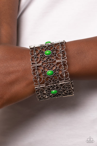 Fairest Filigree - Green Paparazzi Bracelet (#5356)