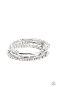 Monochromatic Medley - Silver Paparazzi Bracelet (#3146)